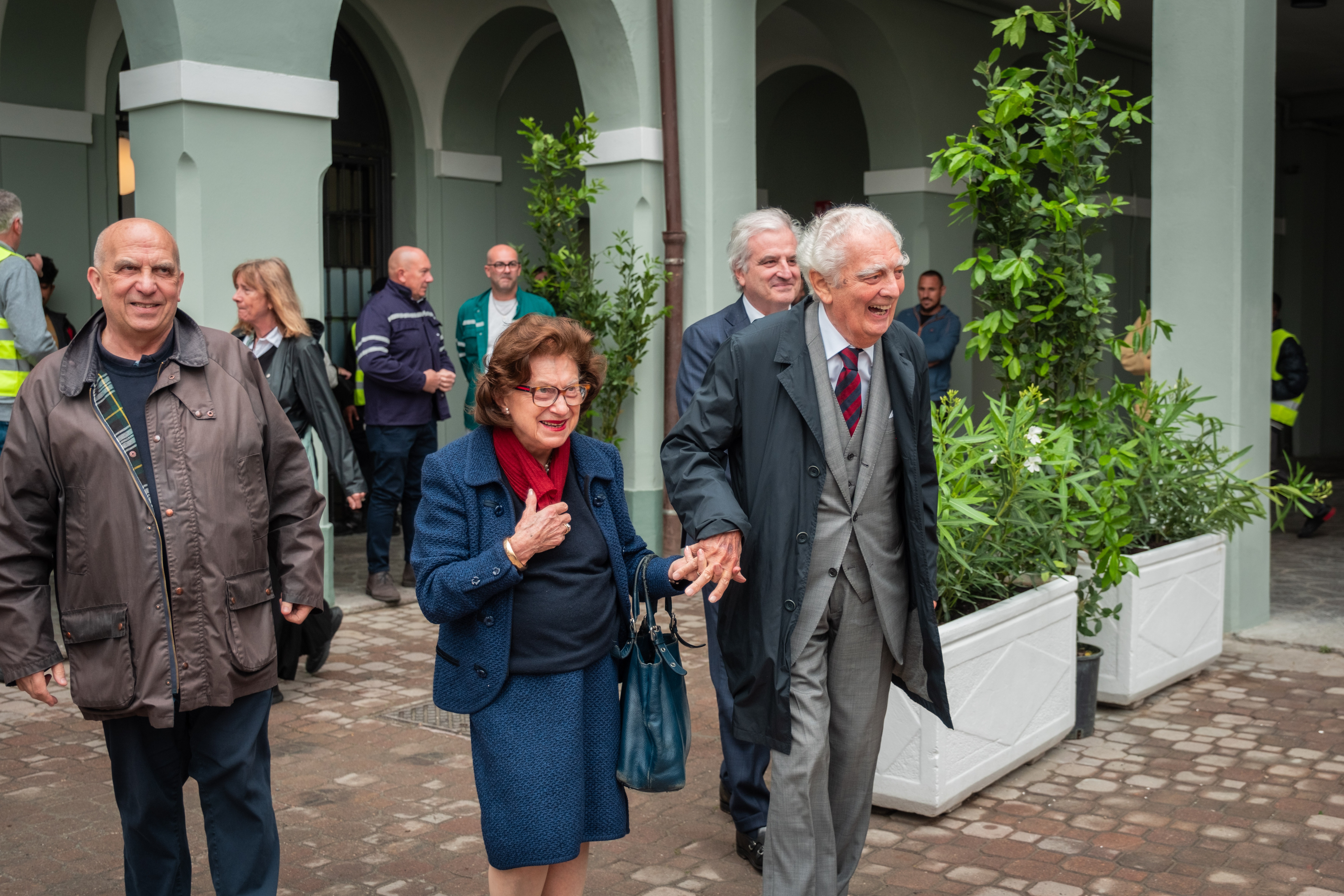 Il Cavalier Giovanni Arvedi con Luciana Buschini e Mario Arvedi Caldonazzo [foto Diocesi di Cremona]