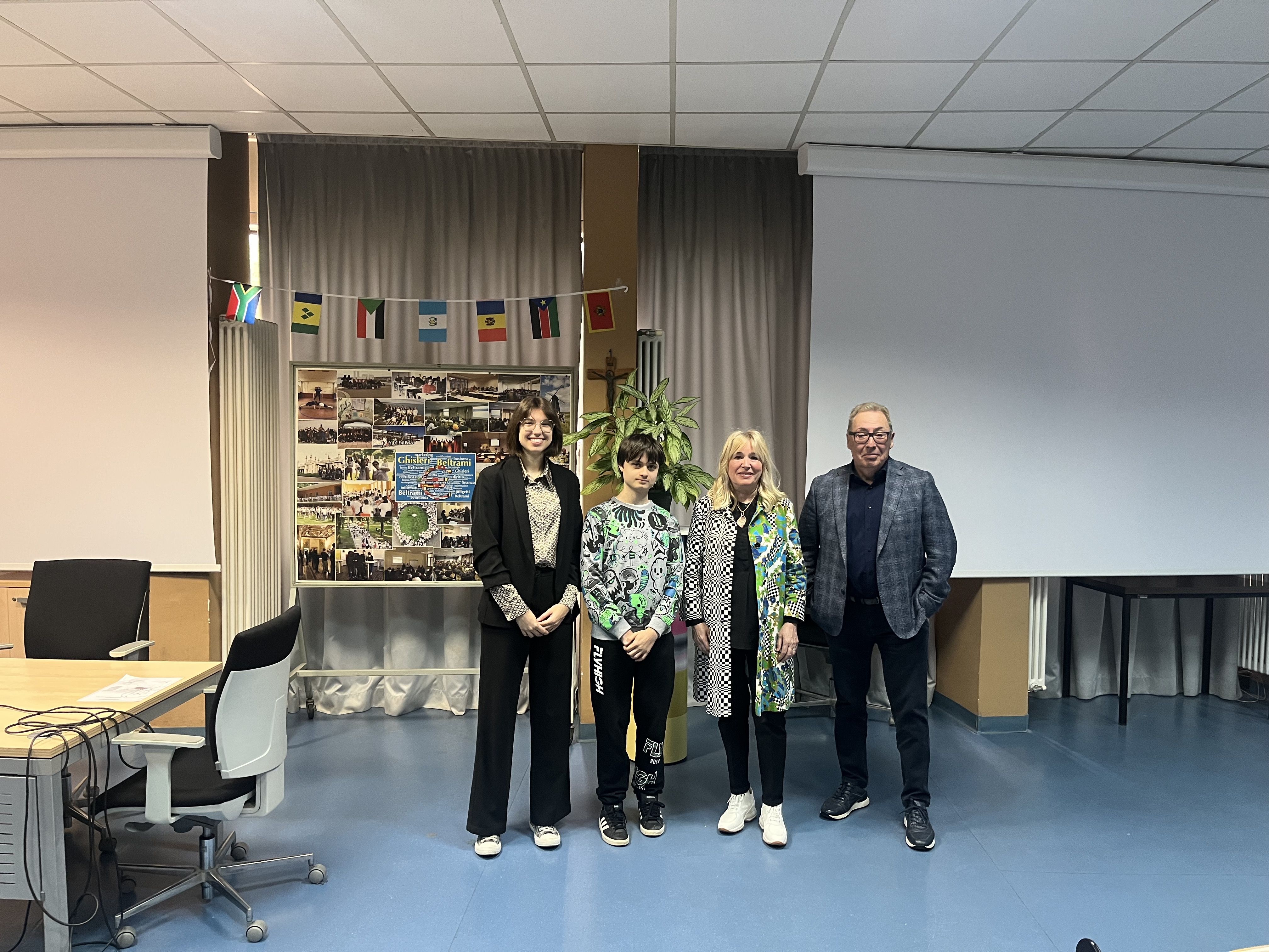 Fabrizio Bernini, a sinistra con Luisella Bianchini, Filippo Caminati e Chiara Balestrucci