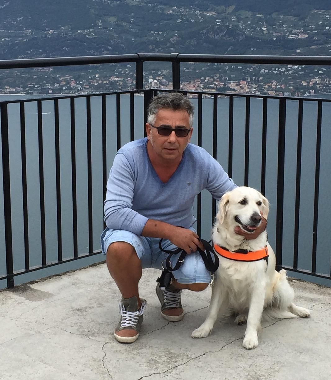 Franco Polenghi, in vacanza al lago con Asia