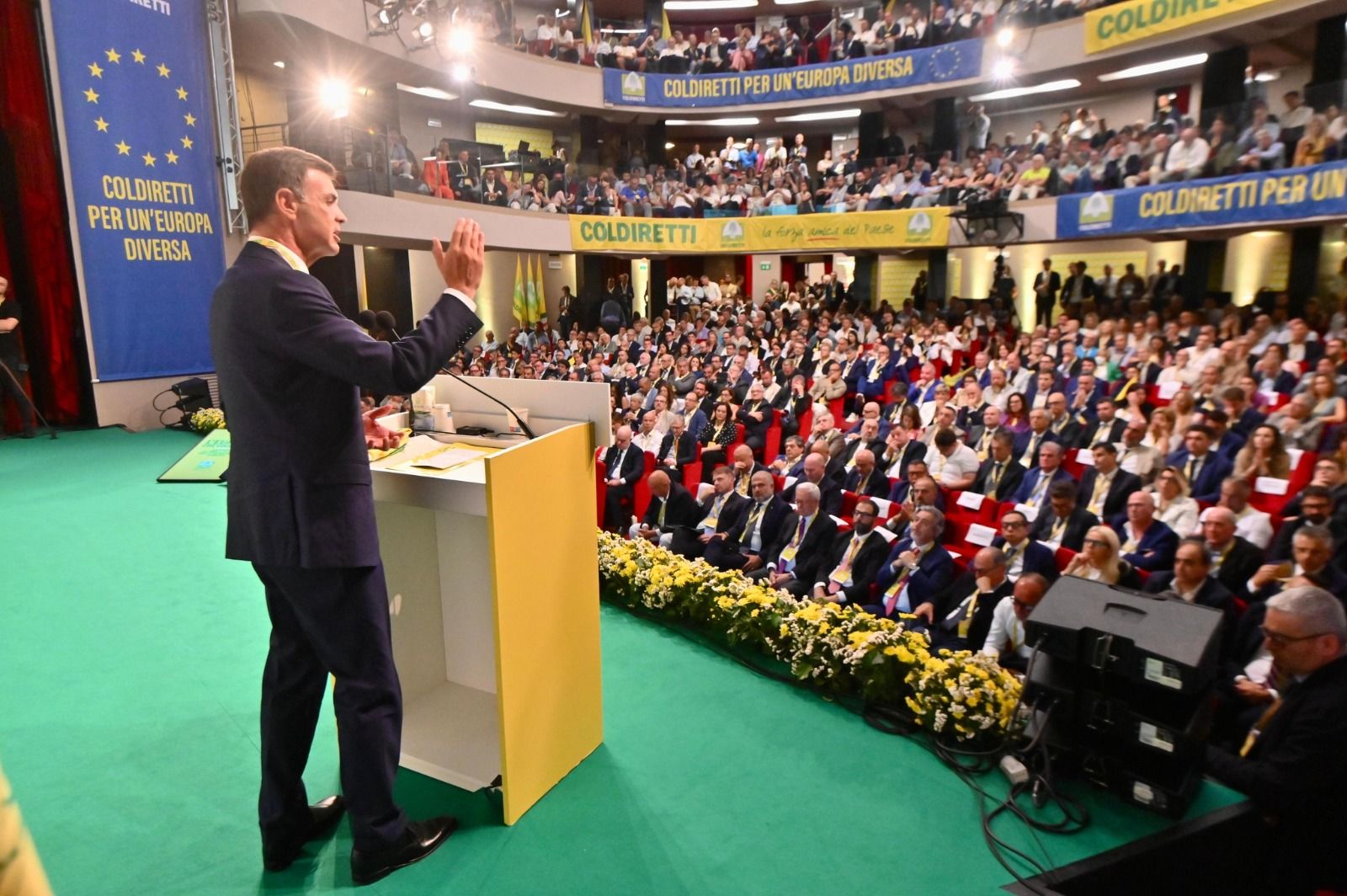 Ettore Prandini durante il suo intervento