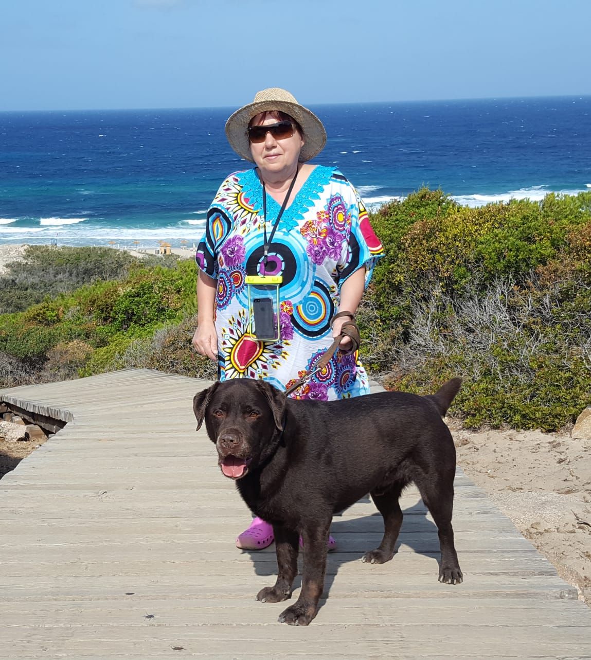 Flavia Tozzi con il suo cane Wafer