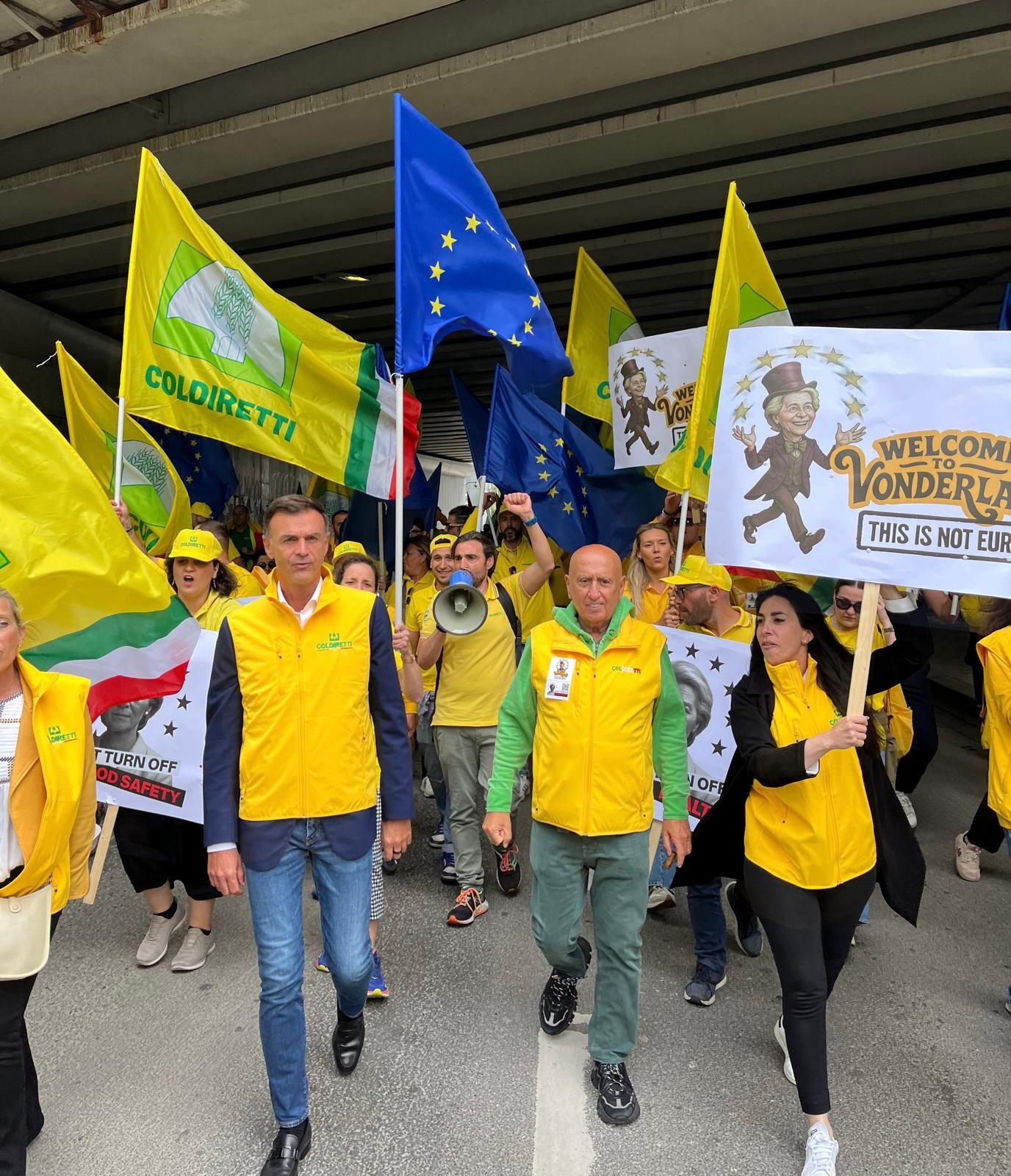 Il presidente Ettore Prandini alla manifestazione di Bruxelles