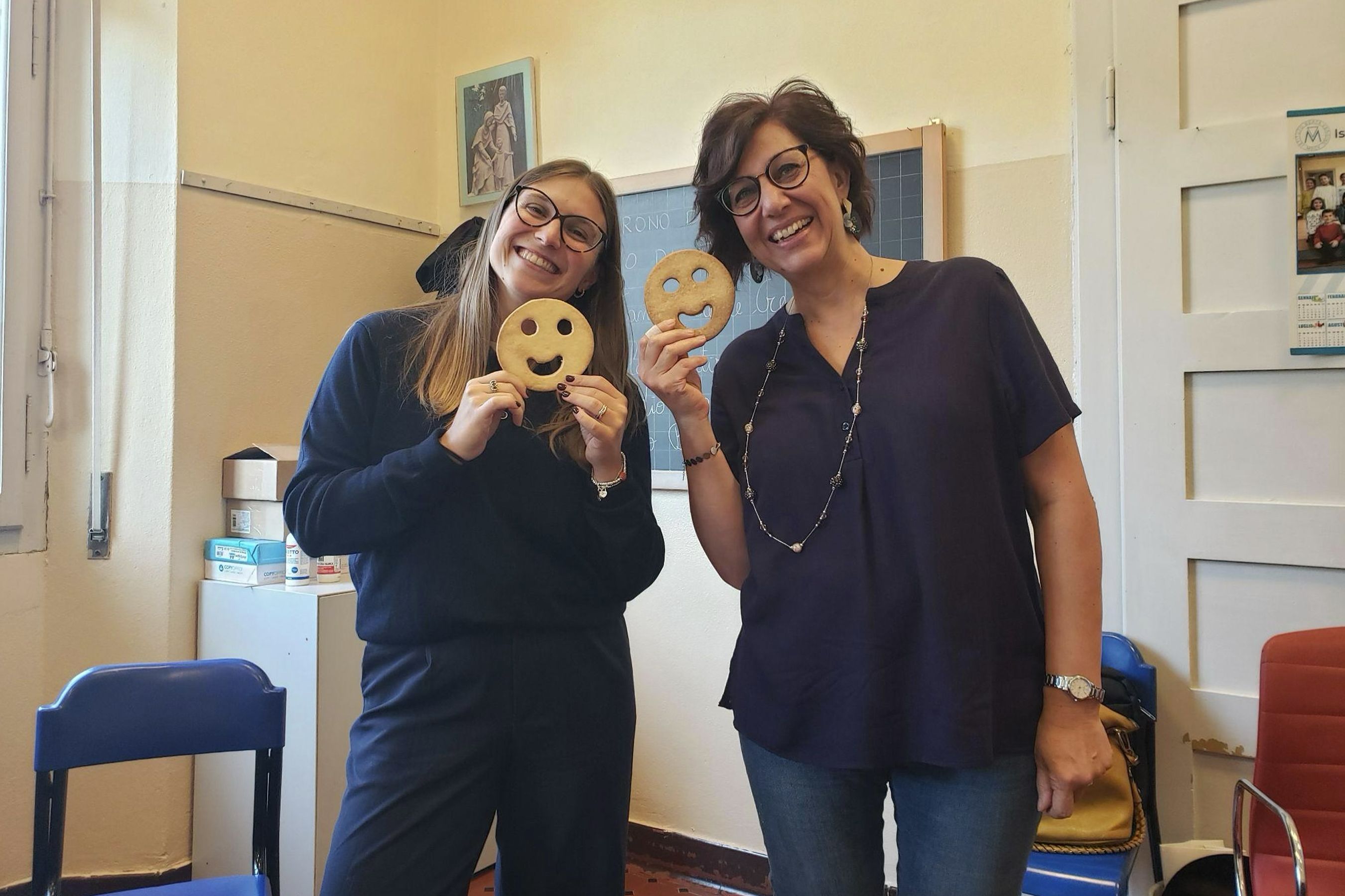 Da sinistra, Sara Alvergna, maestra di quinta e Silvia Galli, maestra di quarta elementare e referente per la disabilità