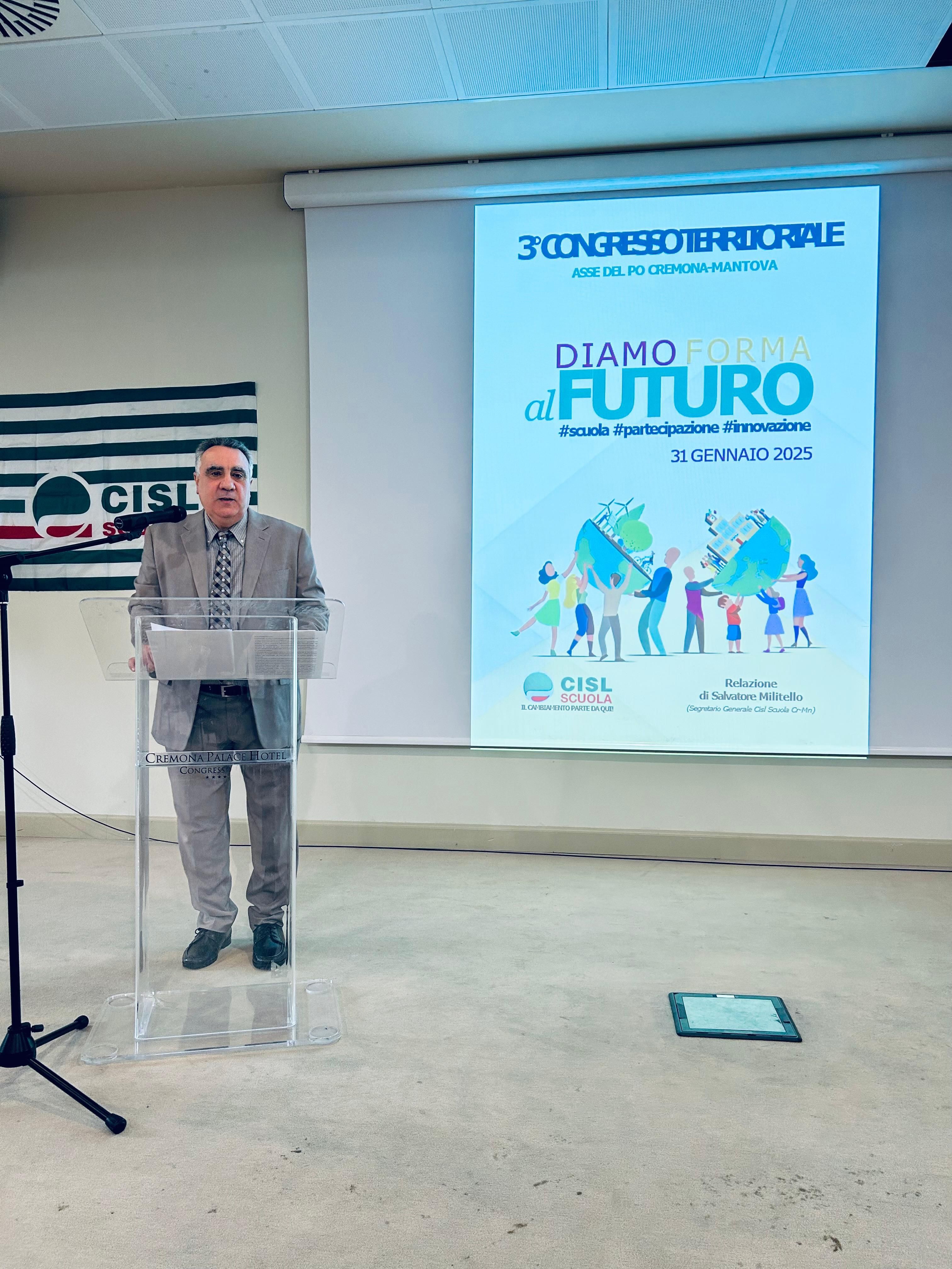 Salvatore Militello, Segretario Generale Cisl Scusa Asse del Po