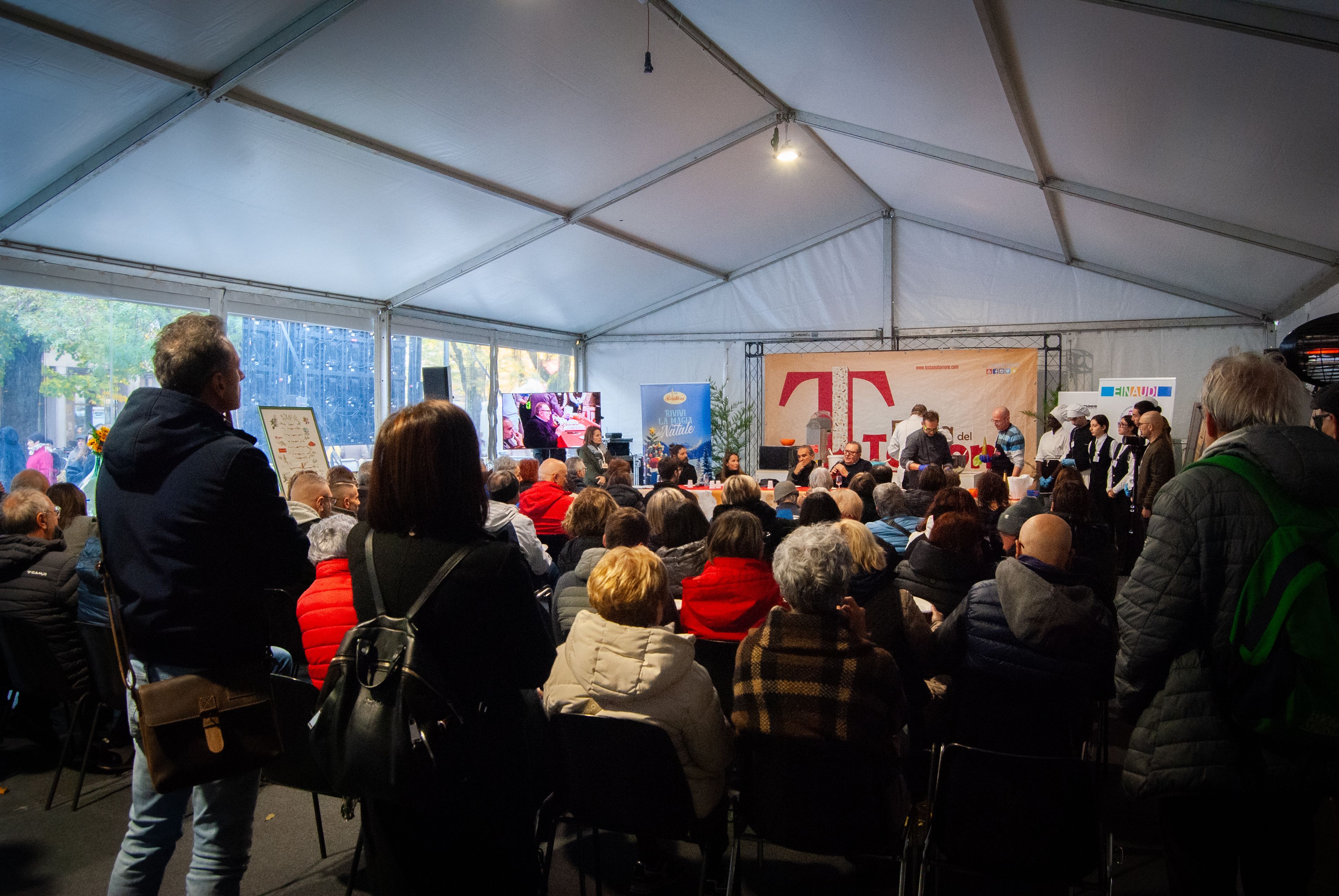 Un momento dello show cooking