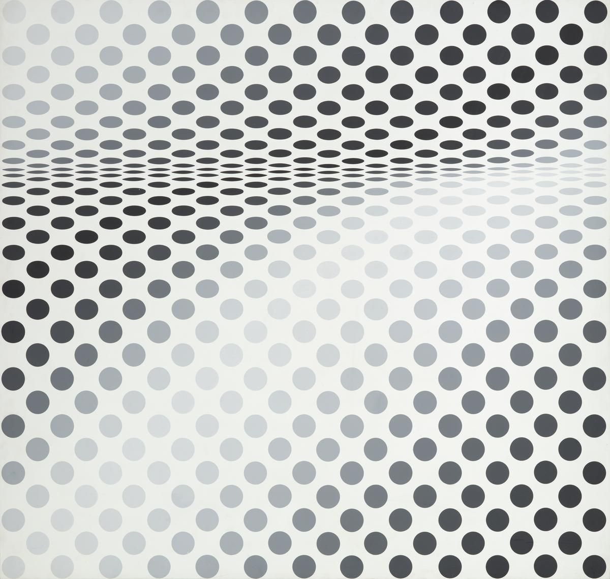 Hesitate, 1964. Bridget Riley born 1931. Presented by the Friends of the Tate Gallery 1985.