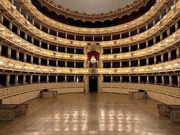 La platea vuota del Teatro Ponchielli