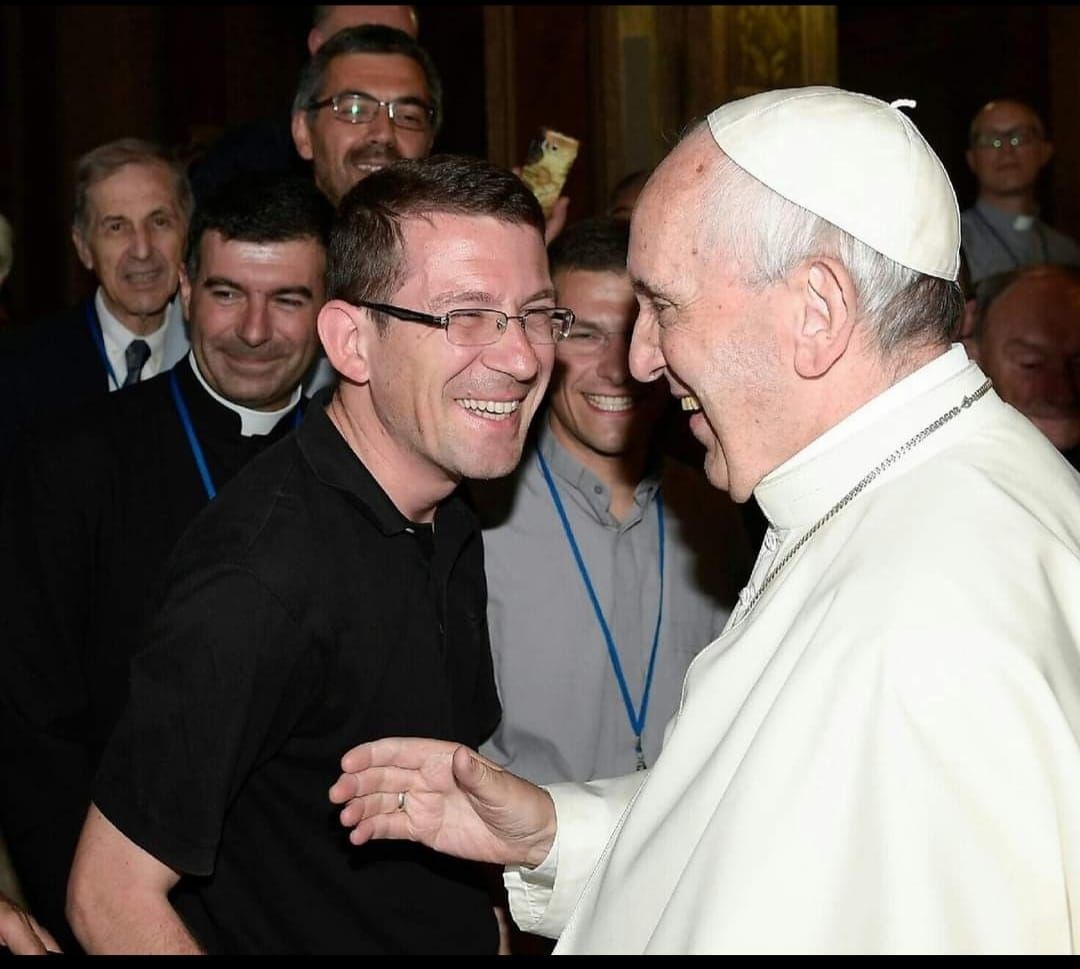 Don Umberto Zanaboni con papa Francesco