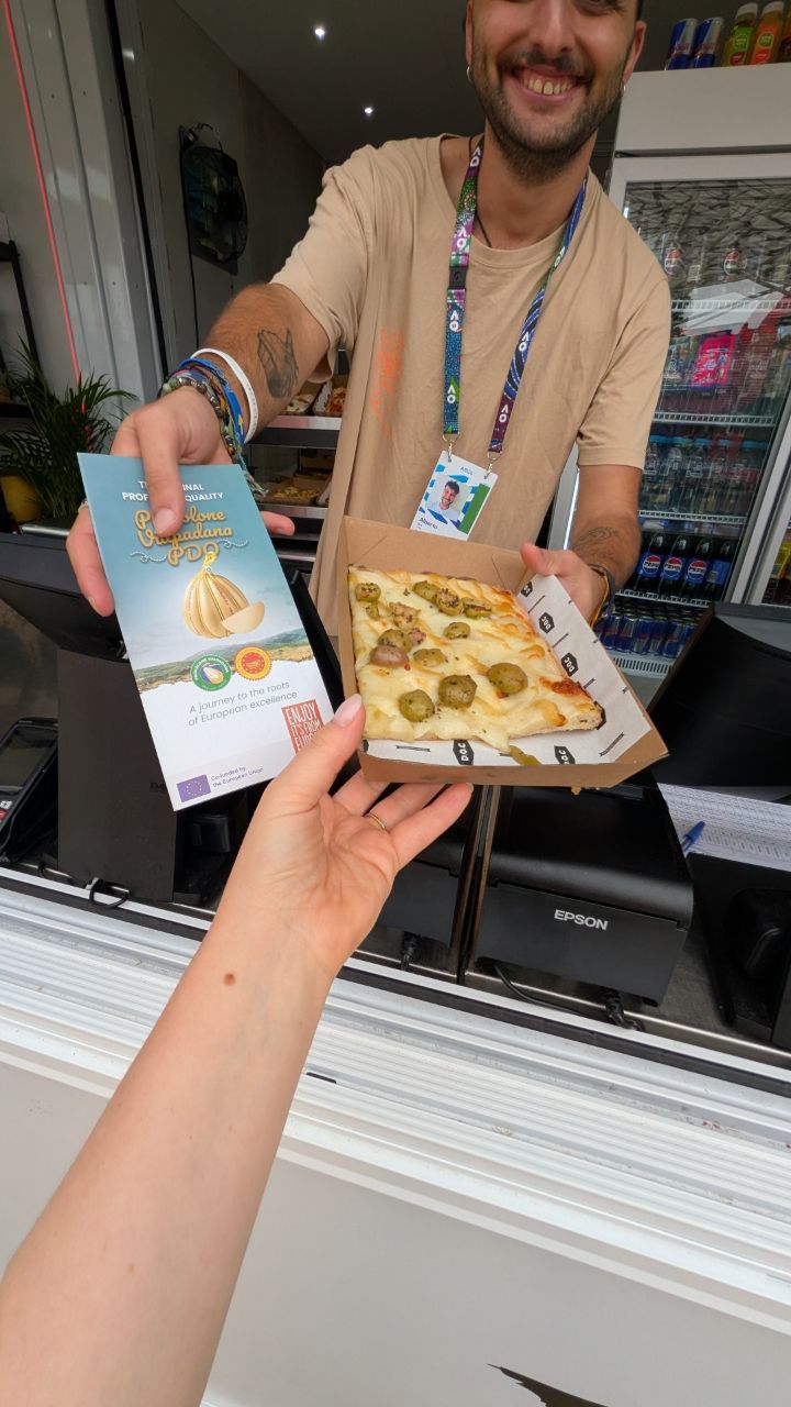 Pizza con il Provolone Valpadana agli Australian Open