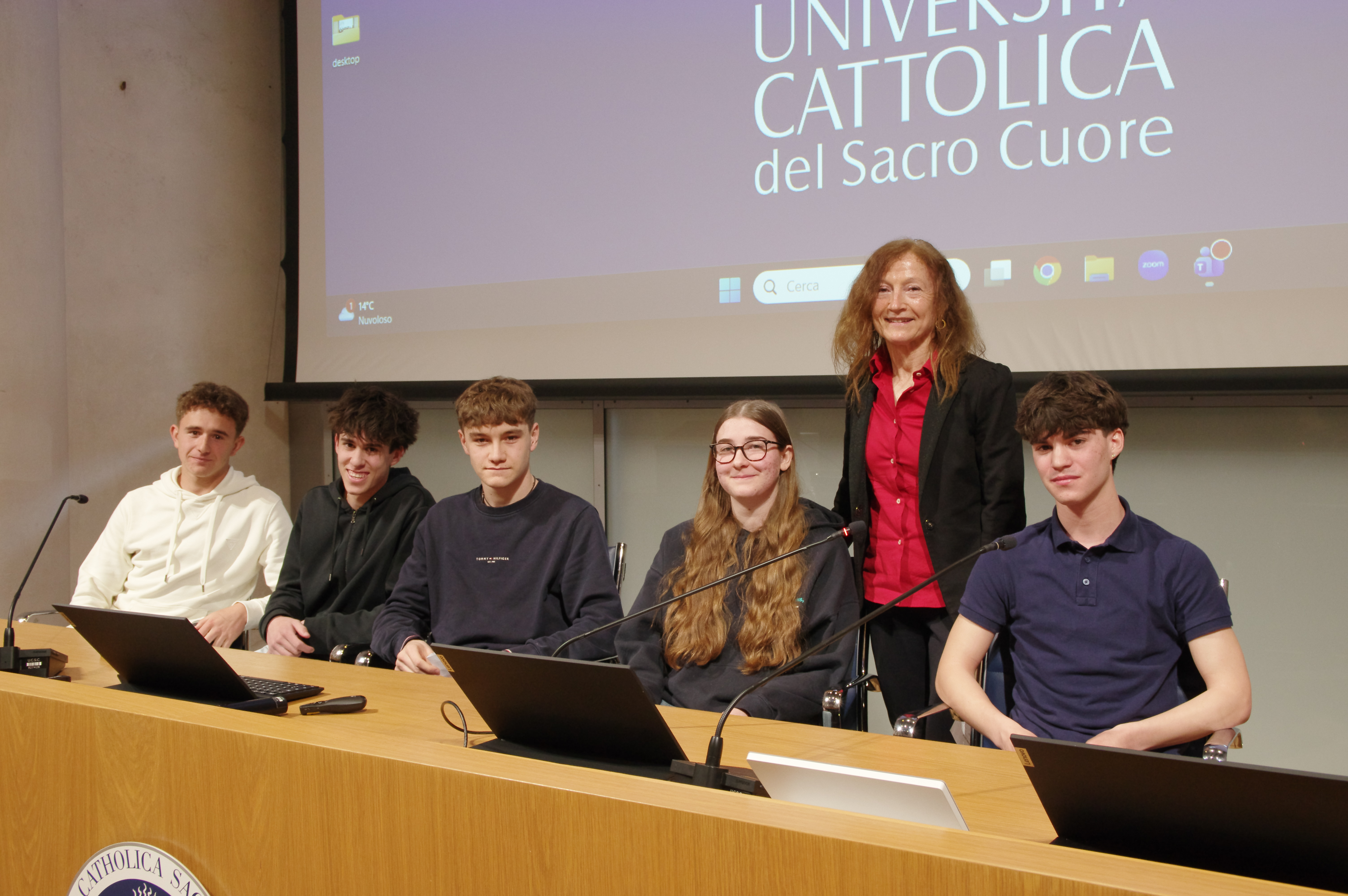 Da destra, Nicolas Negri, Mara Fornaroli, Alessia Bastianoni, Thomas Mantovani, Michael Corniani e Nicolas Zelioli<div data-empty="true"><br></div><div data-empty="true"><br></div><div data-empty="true"><br></div>